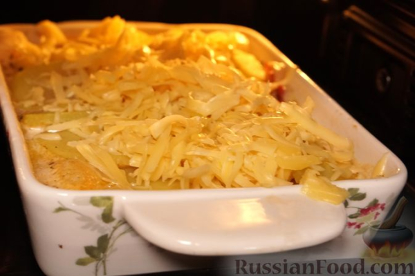 Картофель, запечённый с беконом и сыром