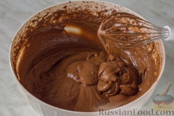 Шоколадный кекс с сердечками